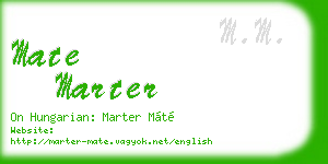 mate marter business card